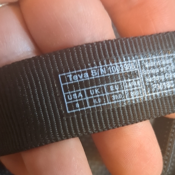 Teva Black Adventure Sandals Minimalist Design - Picture 4 of 4